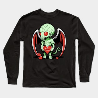 Kawaii Cthulhu Cupid: Love Is Madness Long Sleeve T-Shirt